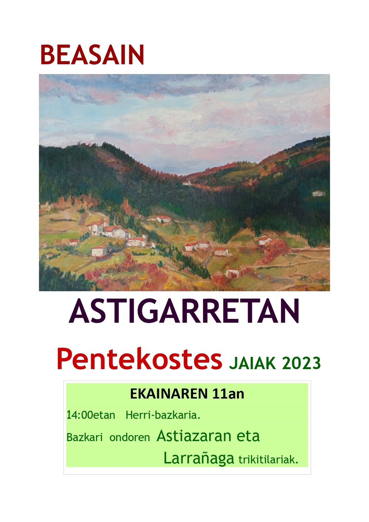 pestekosteak Astigarretan