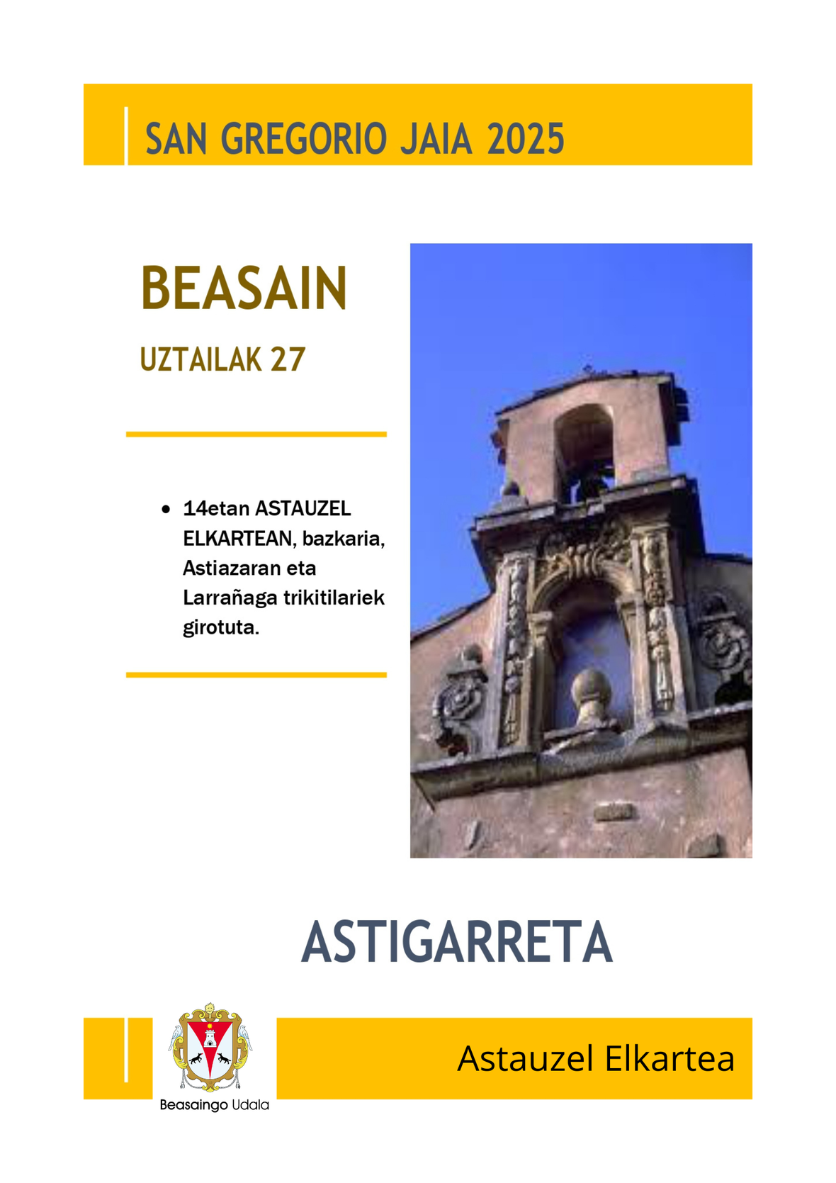 San Gregorioa 2025 Astauzel Elkartea
