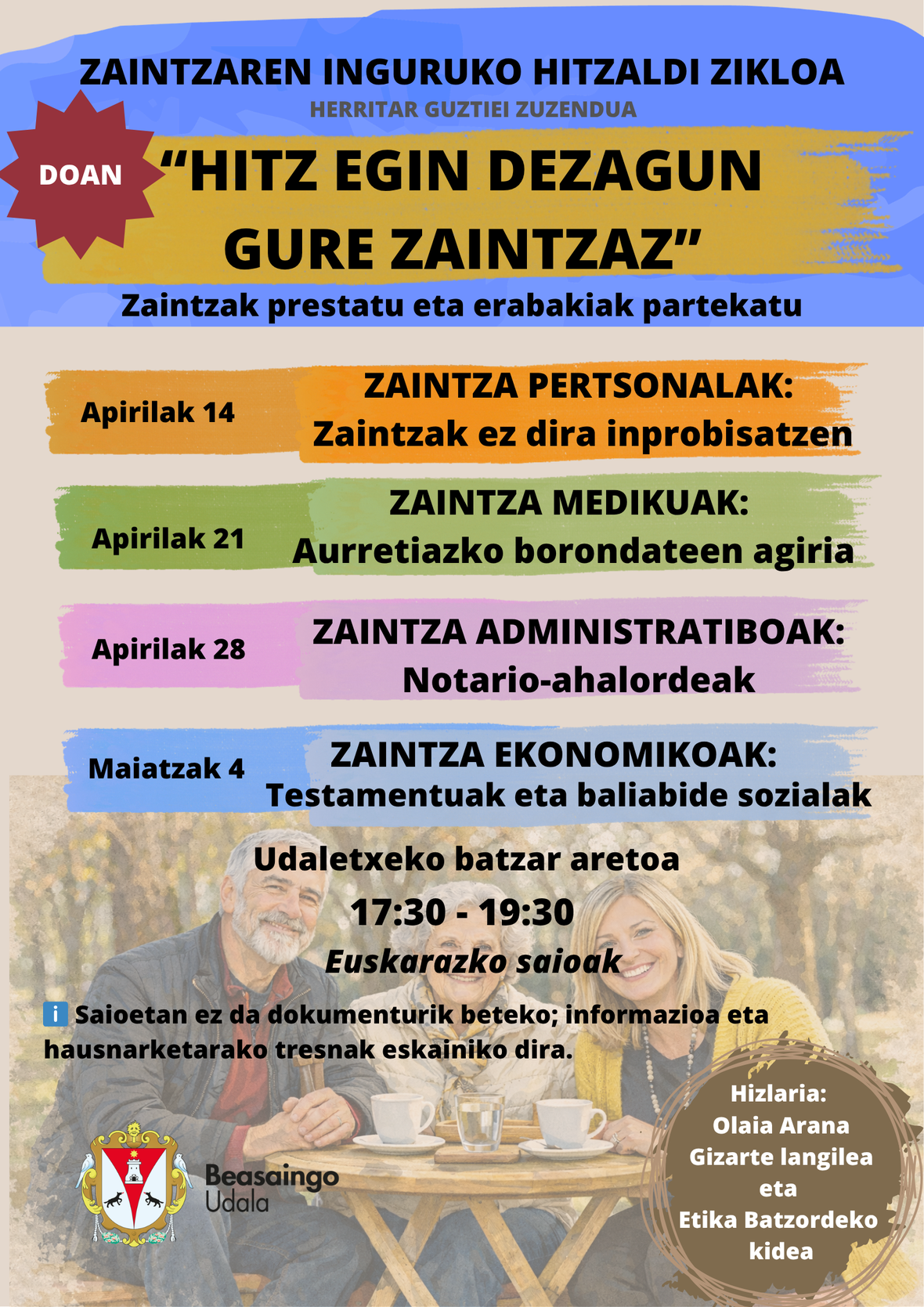 Zaintzak hitzaldiak