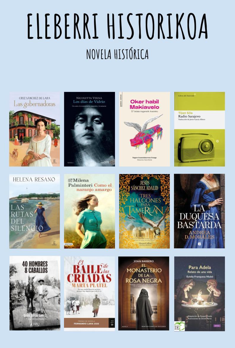 Novedades en novela histórica