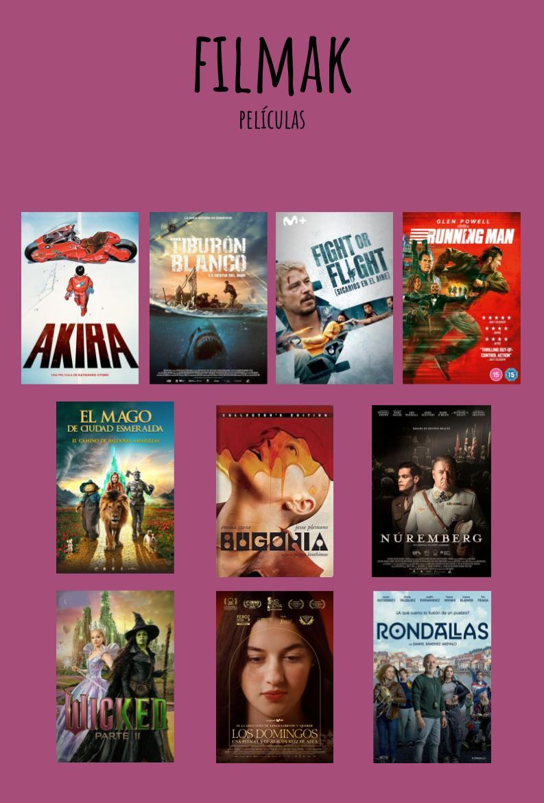 Novedades en películas