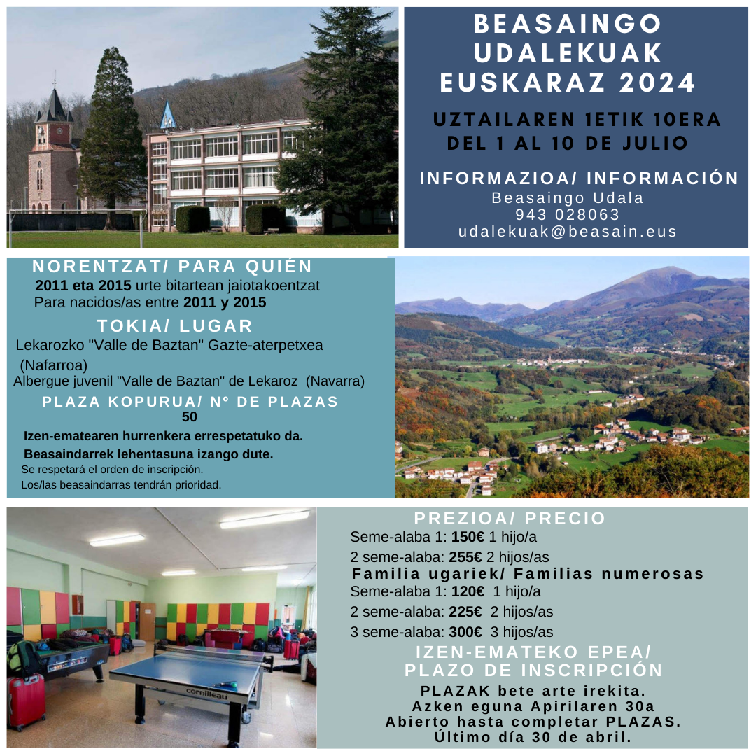 Beasaingo Udalekuak 2024