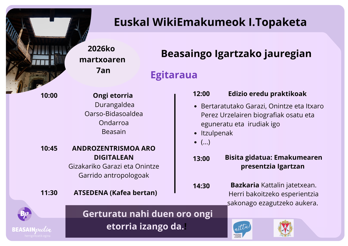 2026 05 07 Euskal WikiEmakumok I Topaketa