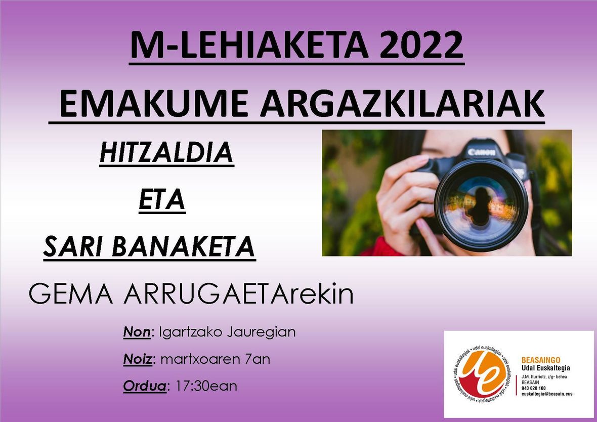M-LEHIAKETA - SARI BANAKETA ETA HITZALDIA