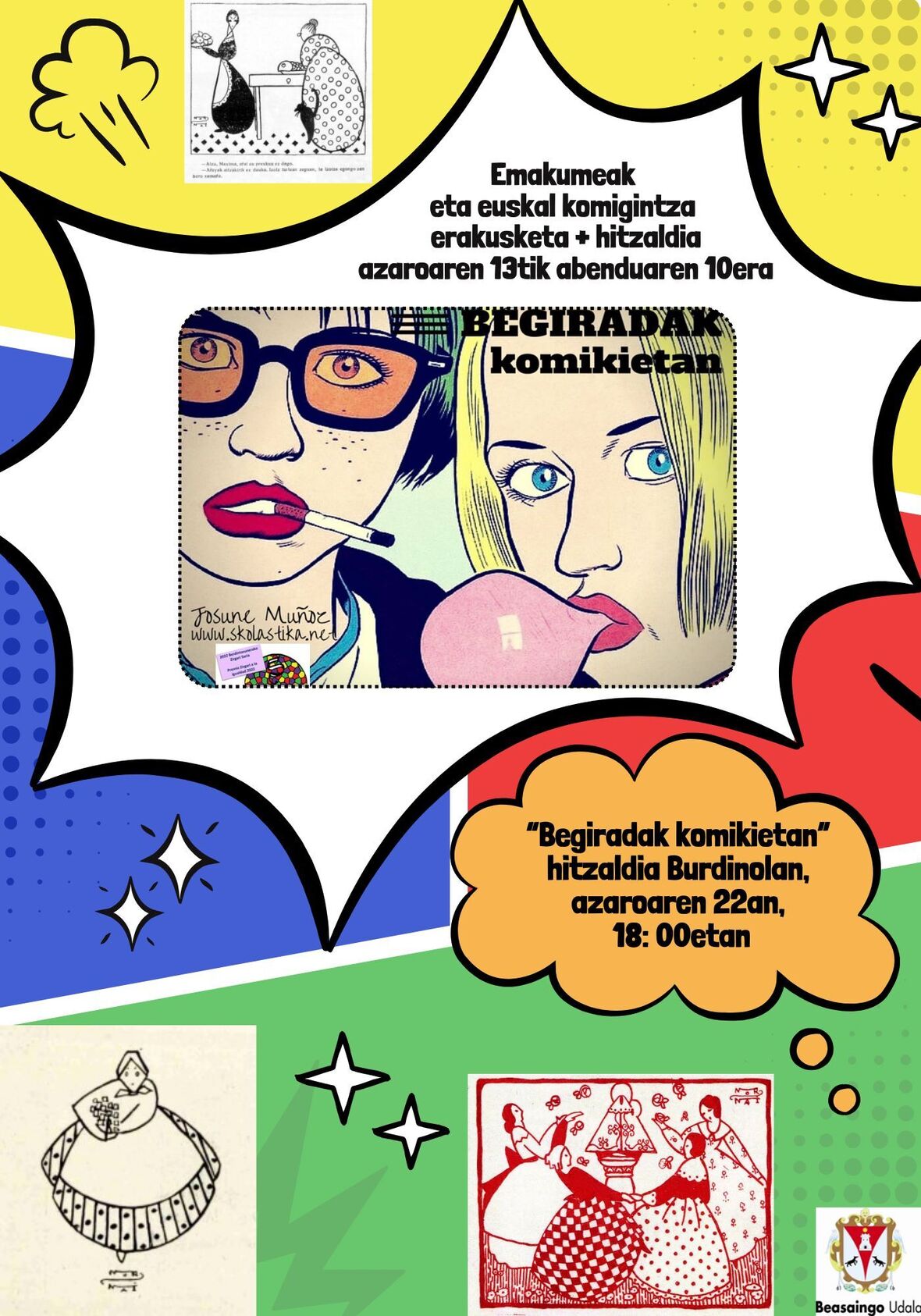 KOMIKAREN ERAKUSKETAHITZALDIA KARTELA