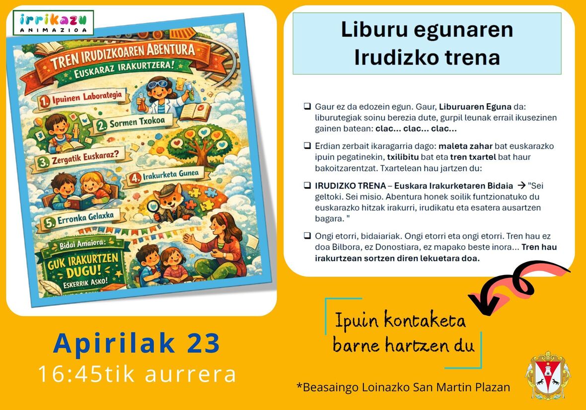 Liburu egunaren irudizko trena