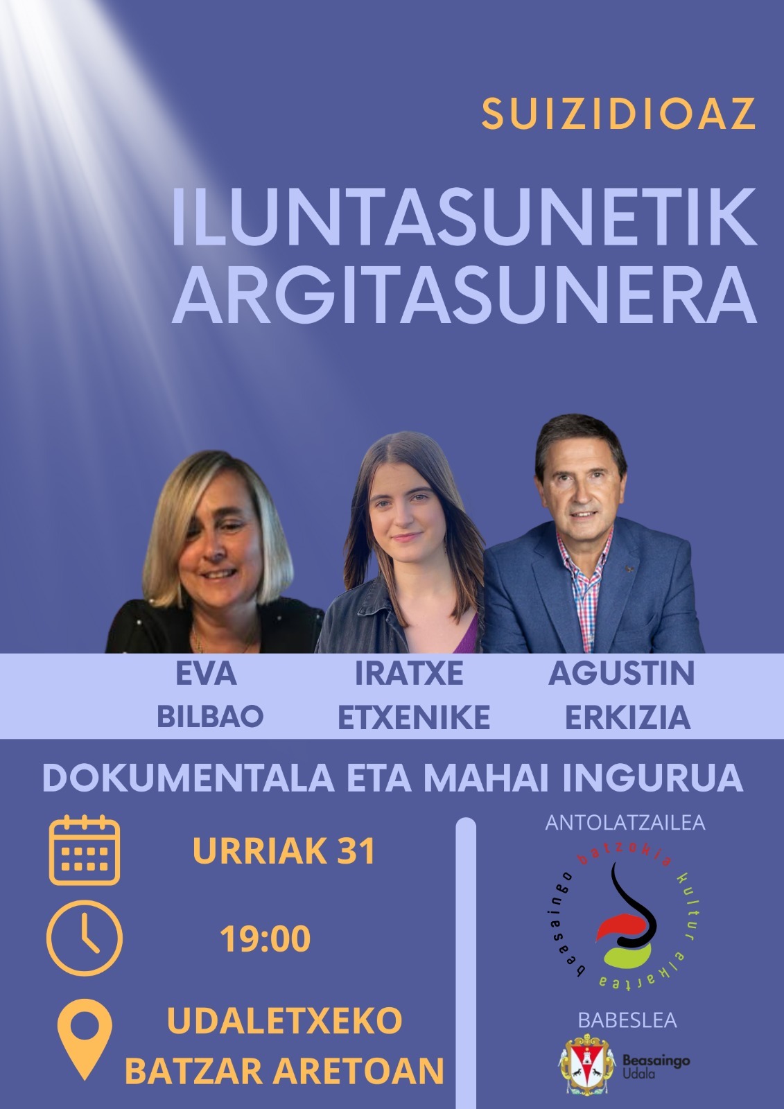 urriak 31 hitzaldia kartela