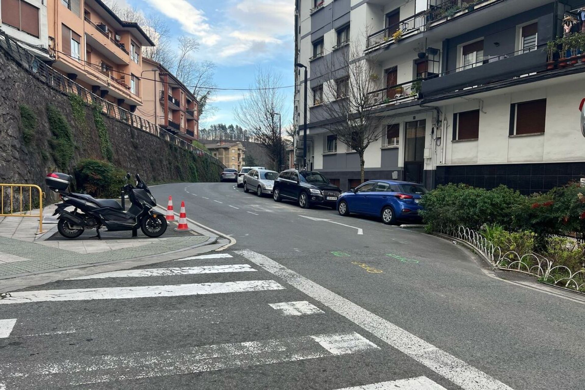 Cerrada al tráfico Esteban Lasa kalea en dirección a Ordizia